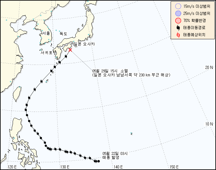 태풍정보 발생 경로
